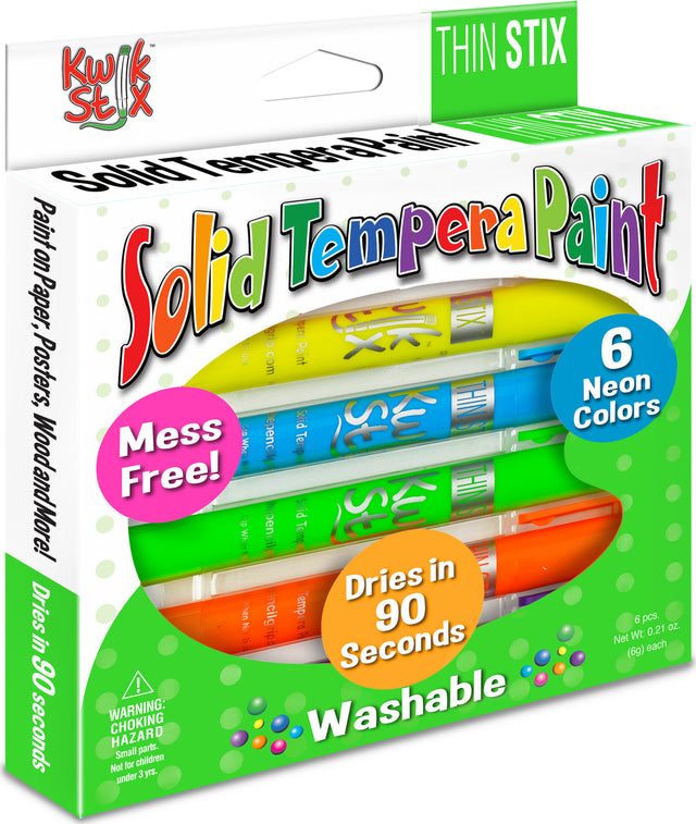 Thinstix Tempera Paint 6 Thin Neon Colors