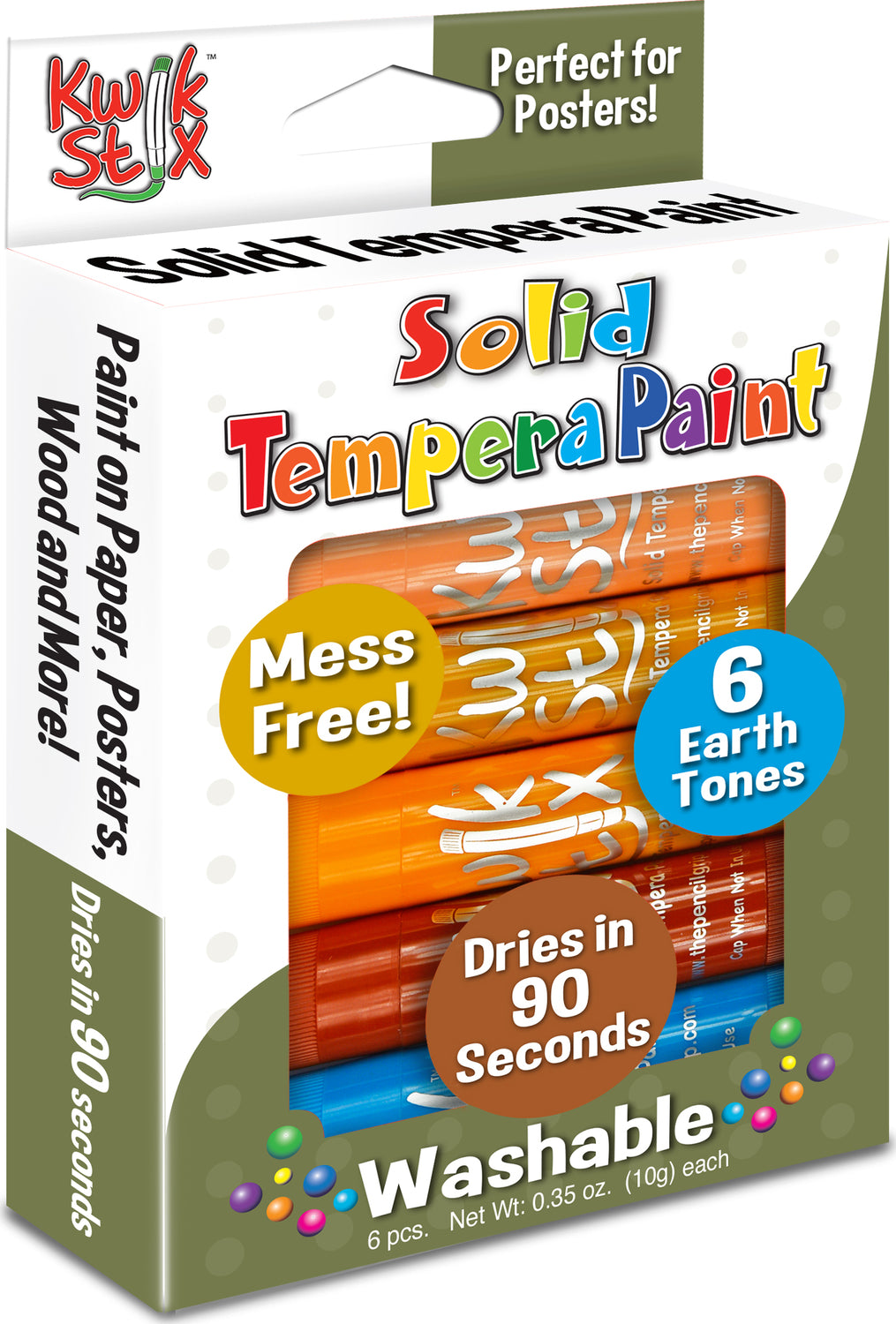 Kwik Stix Earth Tone 6 Color Set - Toy Box Michigan