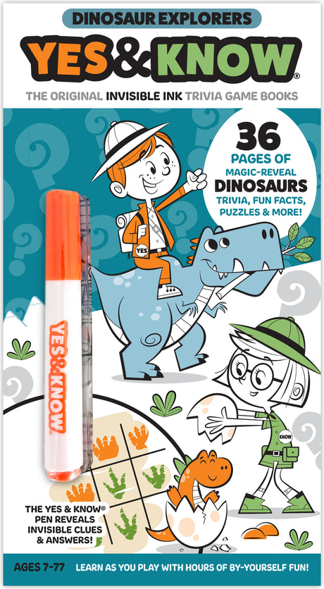 The Original Yes and Know Invisible Ink Trivia Game Books: Dinosaur Explorers
