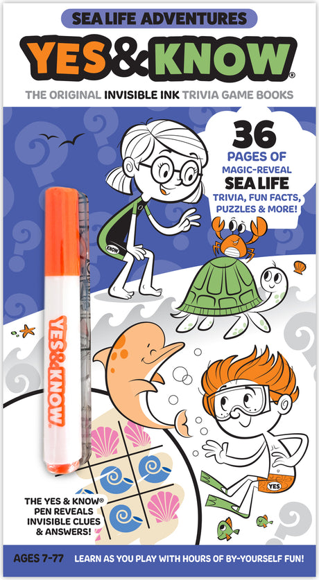 The Original Yes and Know Invisible Ink Trivia Game Books: Sea Life Adventures