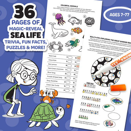 The Original Yes and Know Invisible Ink Trivia Game Books: Sea Life Adventures