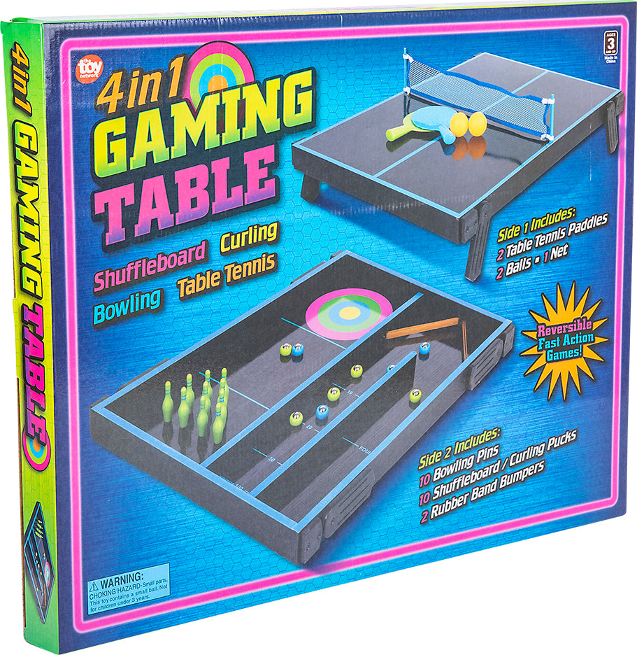 Neon Wooden Tabletop 4 In 1 Multi Game 20"x18.5"