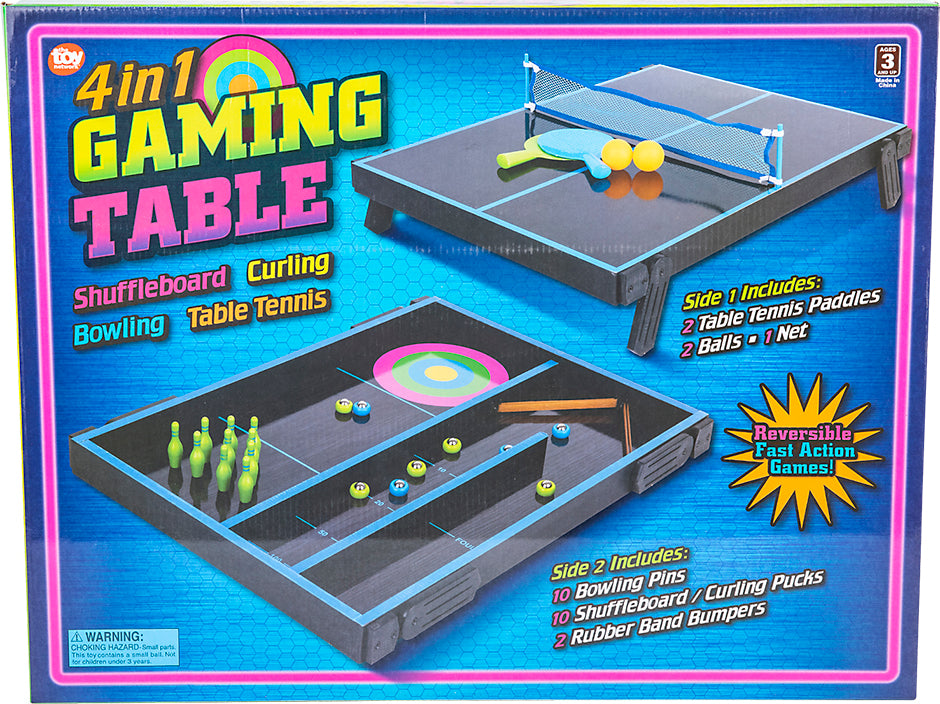 Neon Wooden Tabletop 4 In 1 Multi Game 20"x18.5"
