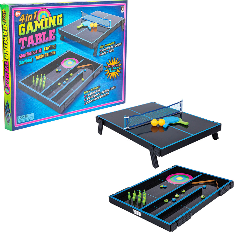 Neon Wooden Tabletop 4 In 1 Multi Game 20"x18.5"