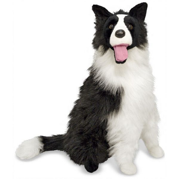 Interactive Plush Dog Soft fur Border Collie breed, Toys \ Interactive  pets