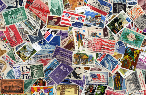 1000 piece US Stamp Collection