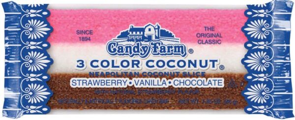 Neapolitan Coconut Bar Three Flavor