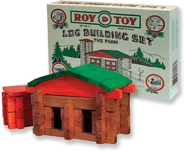 Roy Toy Log Building Set Farm