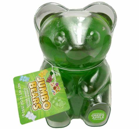 Jumbo Gummy Bear Green Apple - Toy Box Michigan candy and toy store