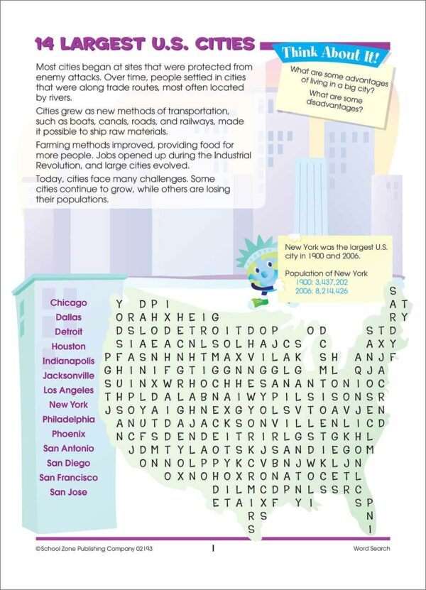 Word Search People & Places Workbook