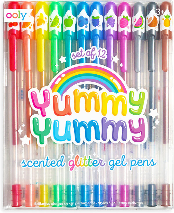 Yummy Yummy Scented Glitter Gel Pens - Set of 12