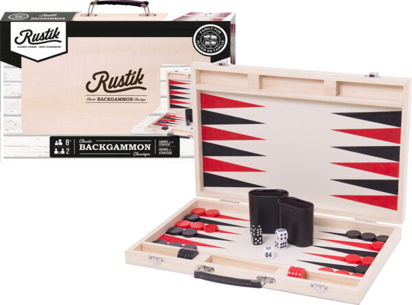 Rustik Deluxe Backgammon - Wood Case