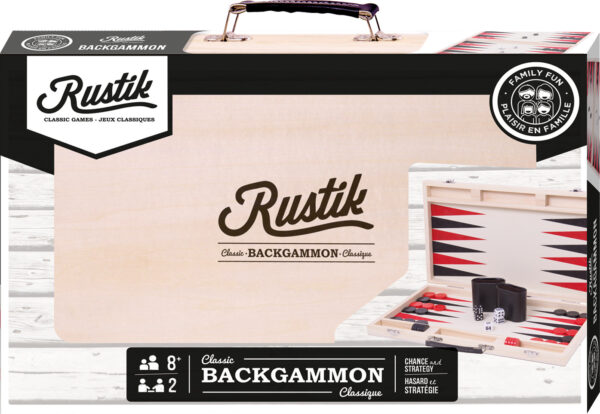 Rustik Deluxe Backgammon - Wood Case