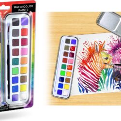 Watercolor Pan and Brush Set