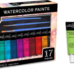 17pc Watercolor Paint and Brush Set