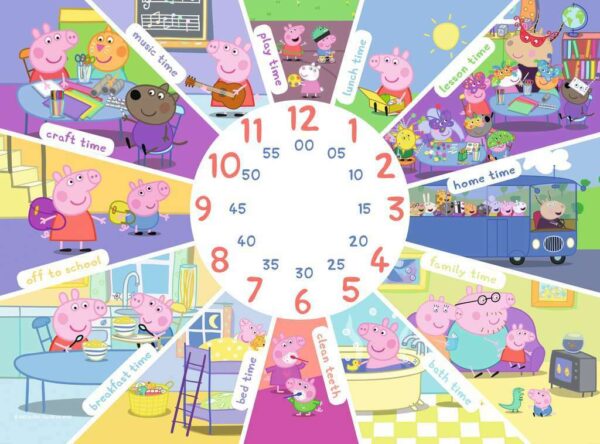 Peppa Pig Tell the Time (60 Piece Clock Puzzle)