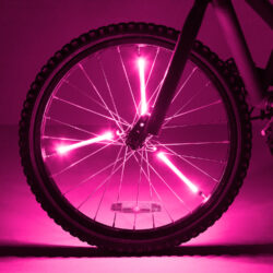 Spinbrightz Pink Led Bicycle Spoke Light Tubes