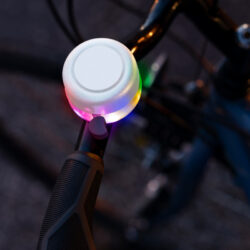 Bellbrightz White Bicycle Bell with Twinkling LEDs