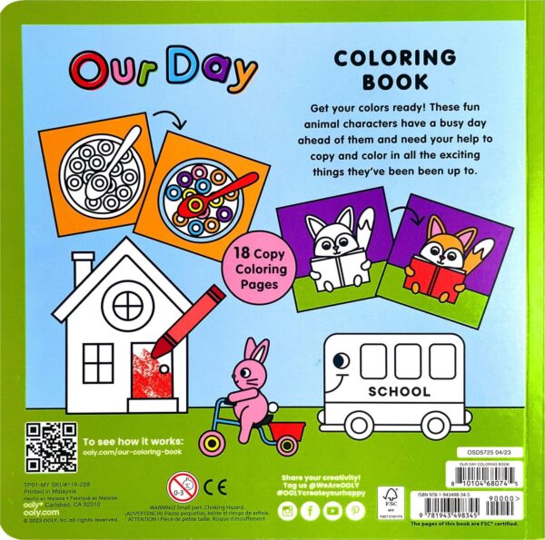 Our Day Copy Coloring Book (7.8" x 7.8")