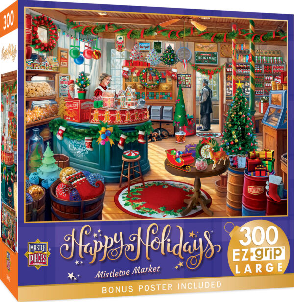 Happy Holidays - Mistletoe Market 300 Piece EZ Grip Puzzle