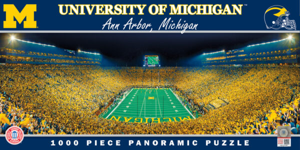 Michigan Wolverines NCAA 1000pc Panoramic Puzzle - End Zone