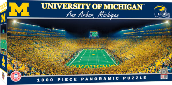 Michigan Wolverines NCAA 1000pc Panoramic Puzzle - End Zone