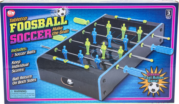 Neon Wooden Tabletop Foosball Game 20"x12.25"