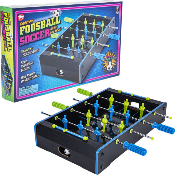 Neon Wooden Tabletop Foosball Game 20"x12.25"