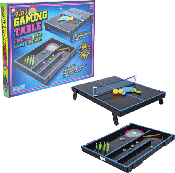 Neon Wooden Tabletop 4 In 1 Multi Game 20"x18.5"