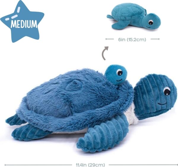 Sea Turtle Mom and Her Baby (Medium - Blue)