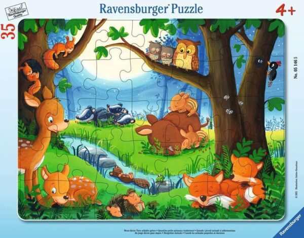 35 pc Sleeptime Animals Flat Puzzle