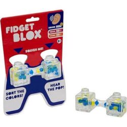 Fidget Blox Barbell Blue and Yellow